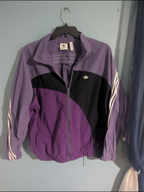adidas Jackets & Blazers - Adidas Women's Purple Colorblock Windbreaker Jacket